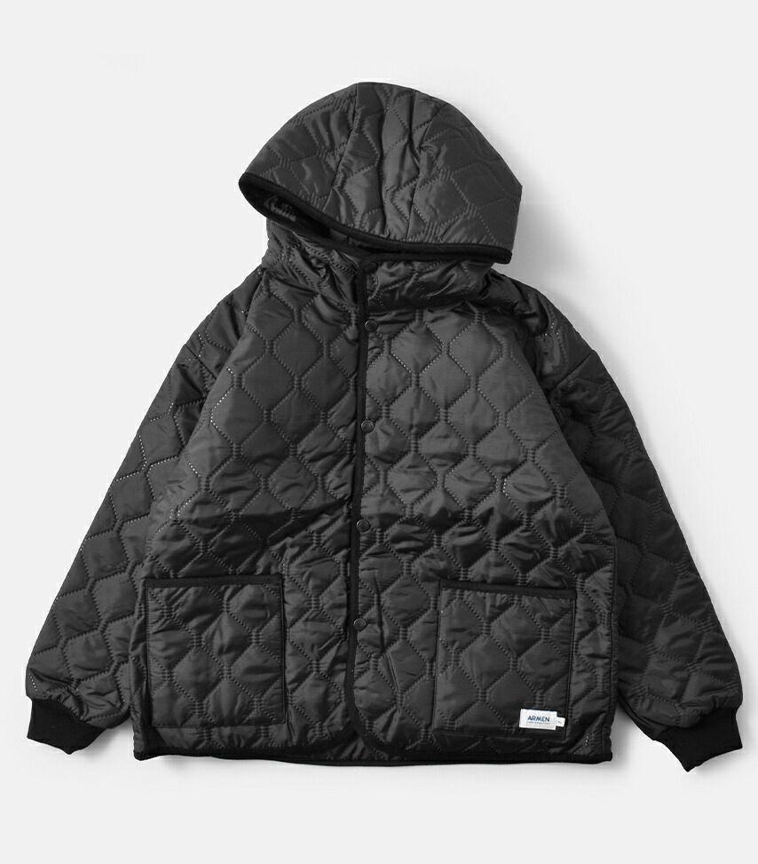 楽天市場】ARMEN アーメン ヒートキルト オーバーサイズ フーデッド