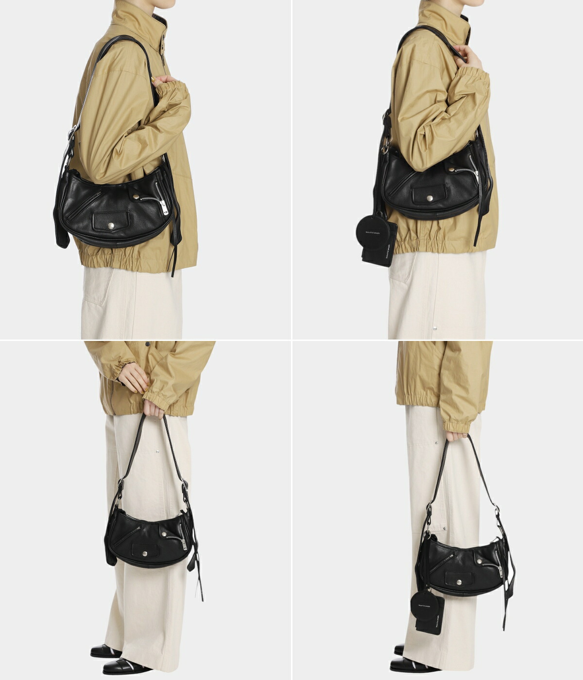 楽天市場】[送料無料]beautiful people : 別注 riders shoulder bag