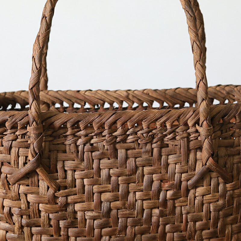 楽天市場】山葡萄かごバッグ 細網代（大）肩掛け 横長 YB-130 日本製