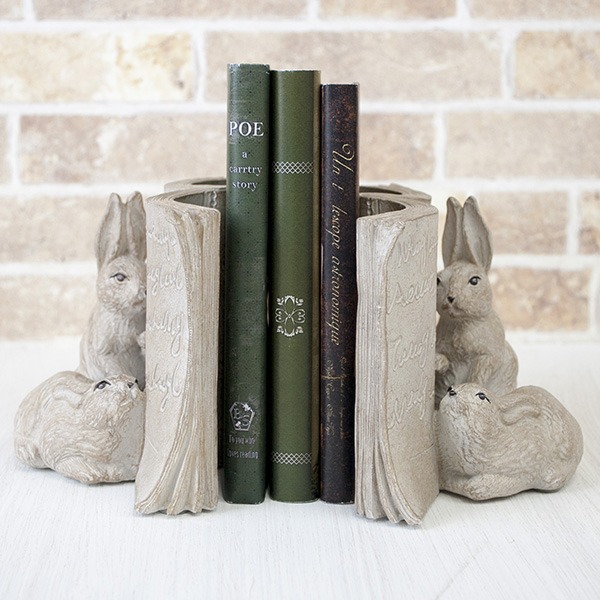 楽天市場】ブックエンド うさぎ (SET)本立て ブックスタンド ブック