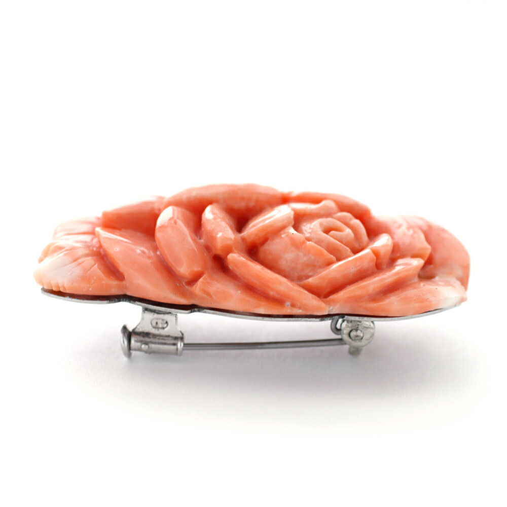 楽天市場】≪1年保証付き≫ 桃珊瑚 薔薇 帯留め＆ブローチ バラ 帯どめ
