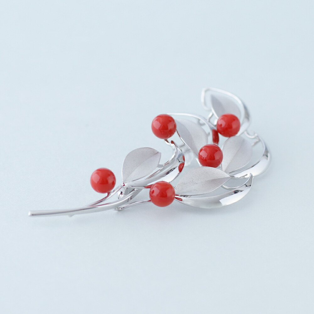 楽天市場】≪1年保証付き≫ 赤珊瑚5.3〜5.5ミリ玉5個付きシルバー 上品