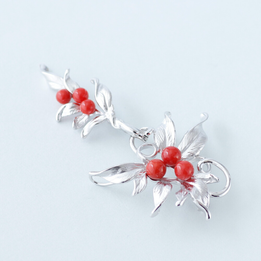 楽天市場】≪1年保証付き≫ 赤珊瑚丸玉シルバー 上品 希少 貴重 大人