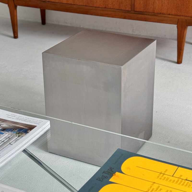 楽天市場】ステンレス スクエア サイドテーブル スツール H40 W30【ART