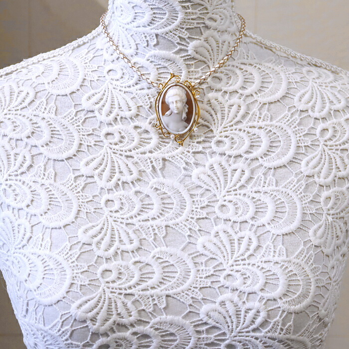 楽天市場】カメオブローチ＆ネックレス 18金 本真珠 ダイヤモンド