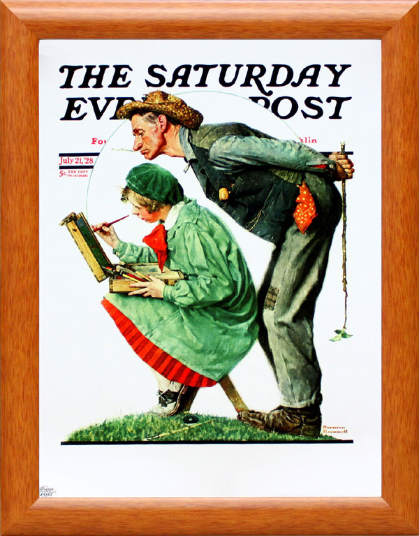 楽天市場】ノーマン ロックウェル「田舎の批評家」展示用フック付