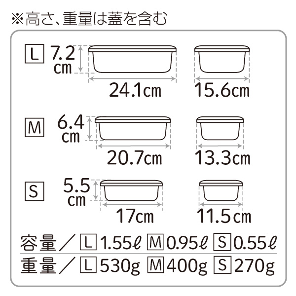 楽天市場】保存容器 真空容器 真空フレッシュボックスセット S M L 3点