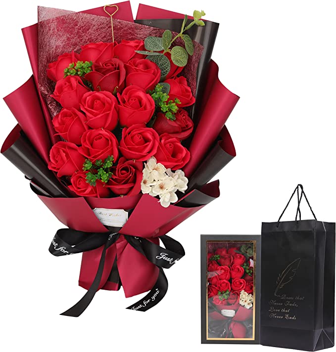 楽天市場】ソープフラワー花束 敬老の日 母の日フラワーギフト バラ 18