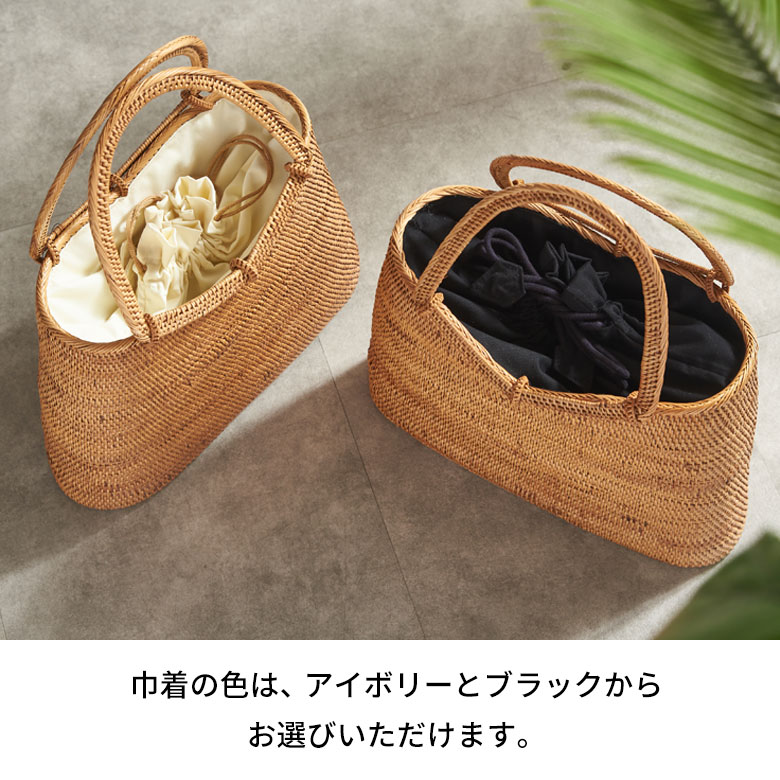 楽天市場】かごバッグ 大人 おしゃれ バリ島 アタバッグ 高級 巾着付き