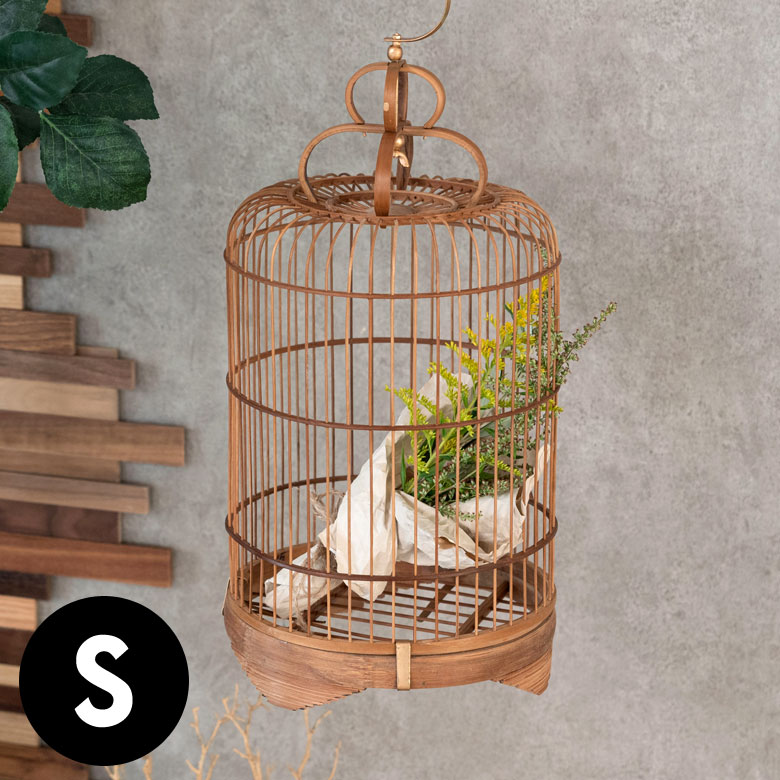楽天市場】鳥かご 竹 バンブー ナチュラル Sサイズ フック 吊り下げ