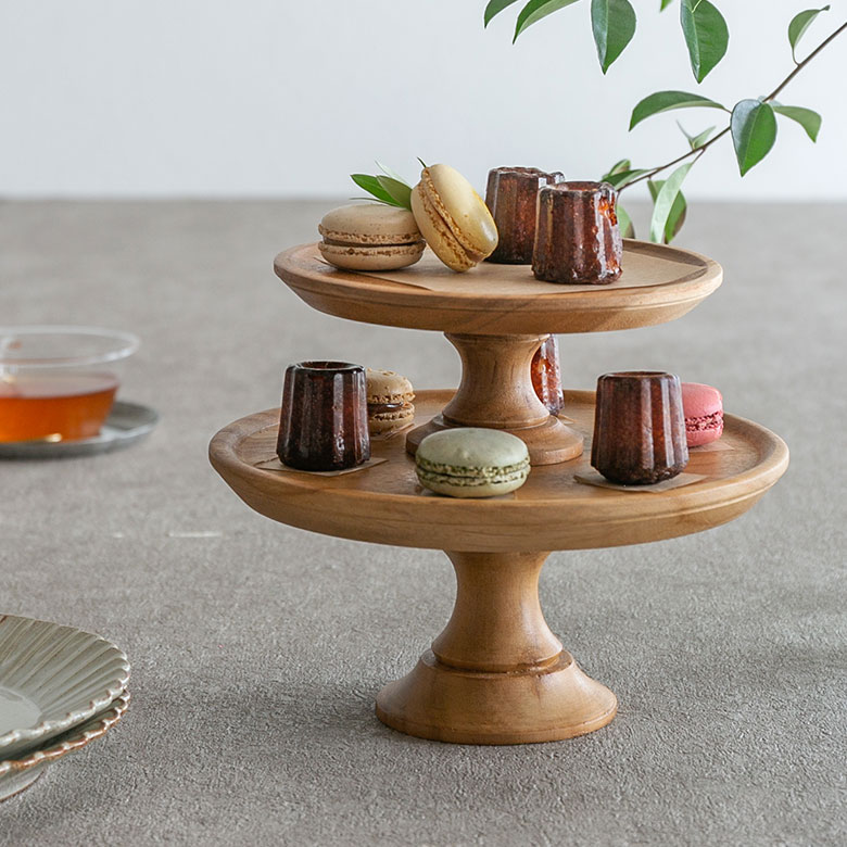 楽天市場】ケーキスタンド 木 木製 1段 Mサイズ 直径 21cm H 10cm
