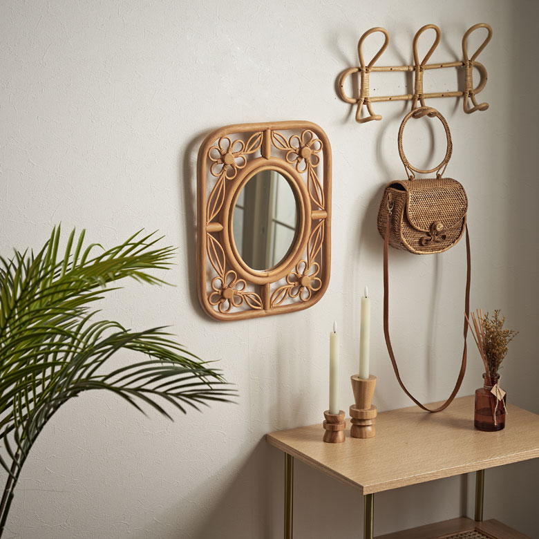 楽天市場】【SALE期間限定20%OFF】 ミラー 鏡 ラタン 籐 取り付け用