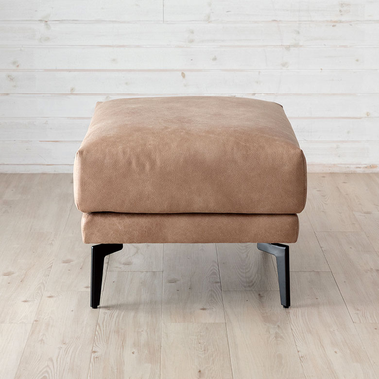 Rolf Benz ベージュ レザー オットマン ペアー(2脚での販売) Rolf Benz