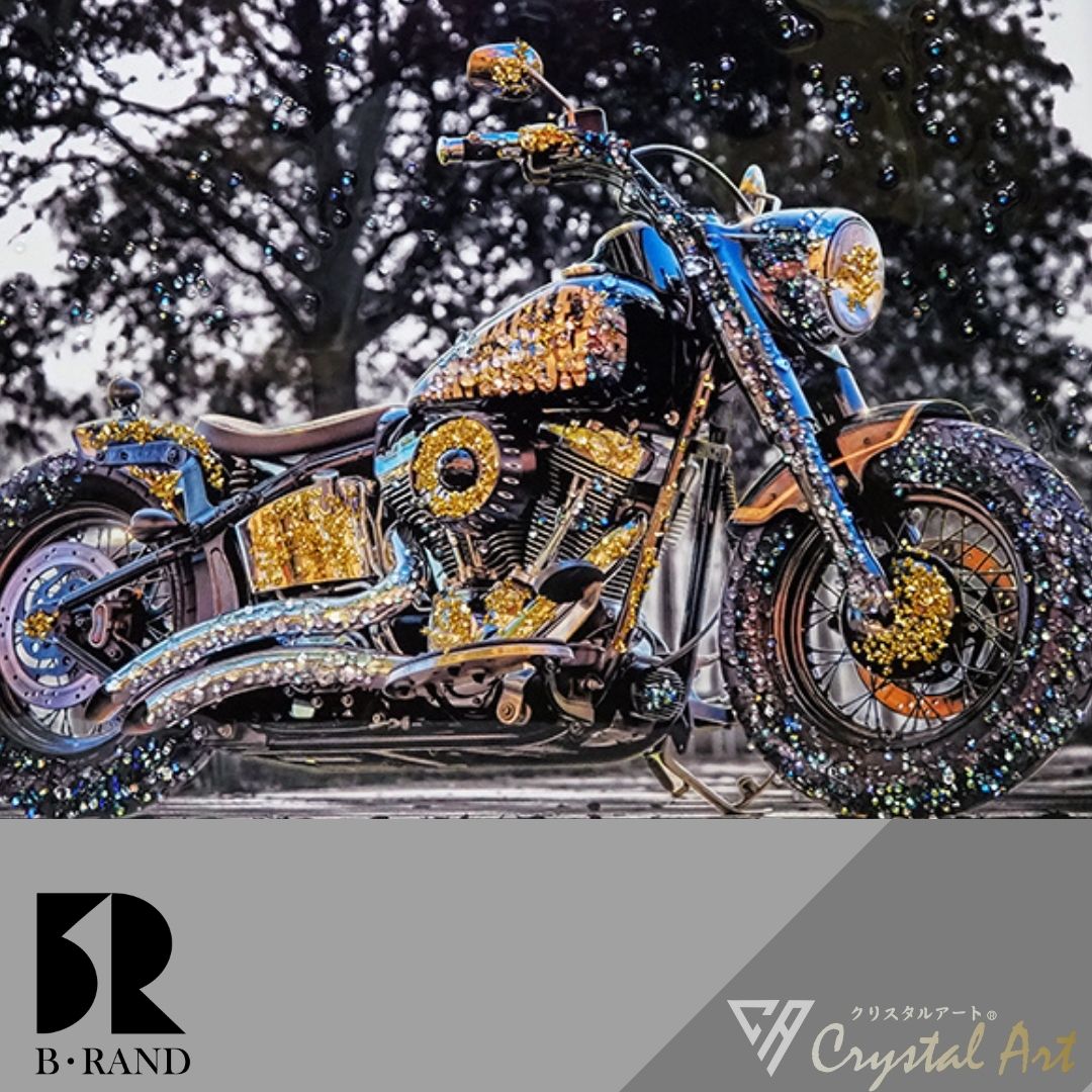 楽天市場】クリスタルアート アートパネル 絵 63x43cm バイク