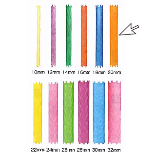 楽天市場】HYP ロングロット20ミリ オレンジ 6本入 【 パーマ ロッド