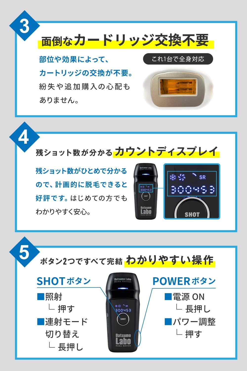 楽天市場】脱毛器【 Datsumo Labo 】脱毛ラボ ホームエディション 光