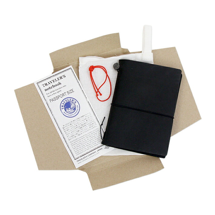 楽天市場】トラベラーズノート パスポートサイズ スターターキット 黒