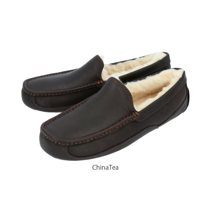 希少□UGG□モカシン□スリッポン 5379 アスコット 本革 シボ革 希少