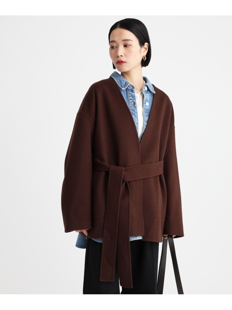 楽天市場】【SALE／60%OFF】リバーノーカラーコート BABYLONE バビロン