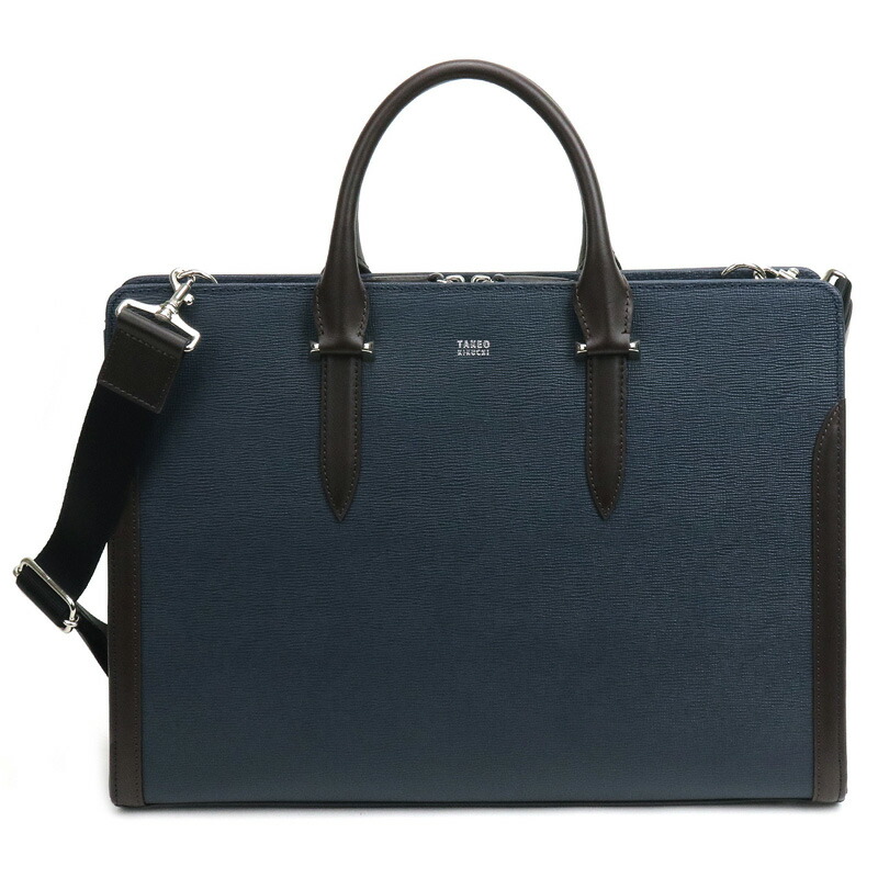 臣*様 TAKEO KIKUCHI ネイビー ビジネスバッグ TAKEO KIKUCHI