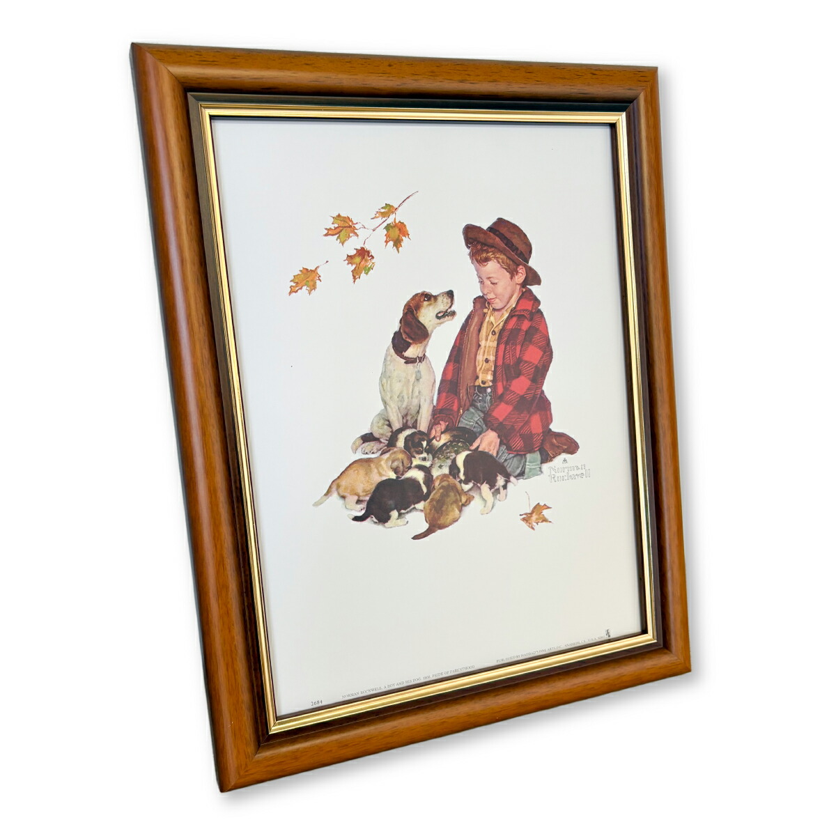 楽天市場】額入りポスター ノーマンロックウェル NR13 少年と犬 PRIDE