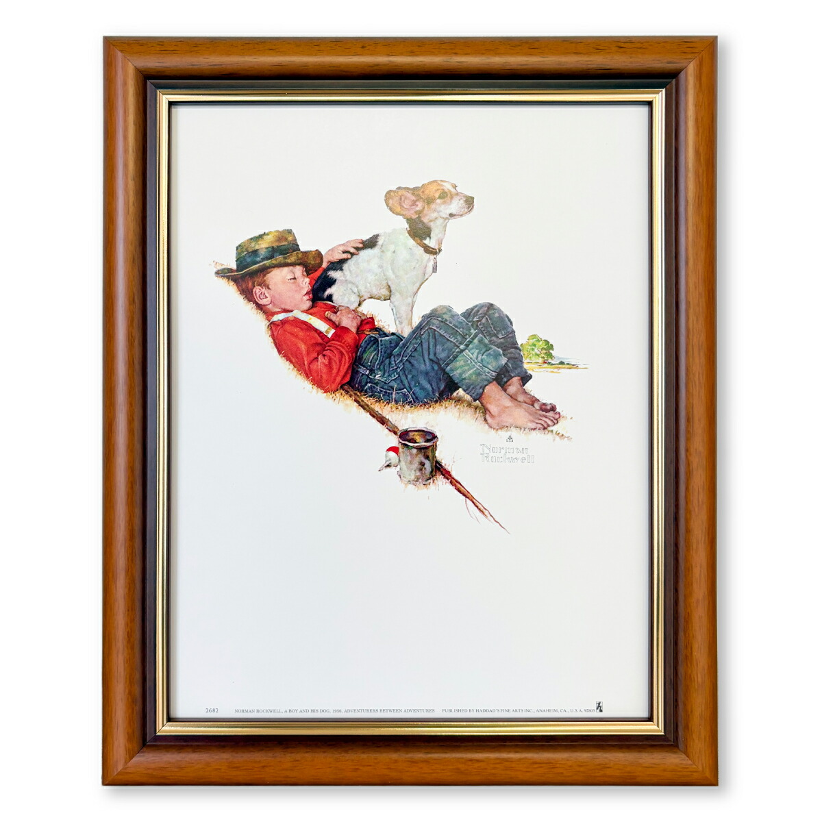 楽天市場】額入りポスター ノーマンロックウェル NR12 少年と犬