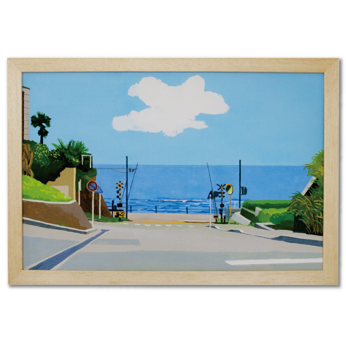 楽天市場】井筒啓之 額入りアートポスター HI05「Kamakura Gakuenmae