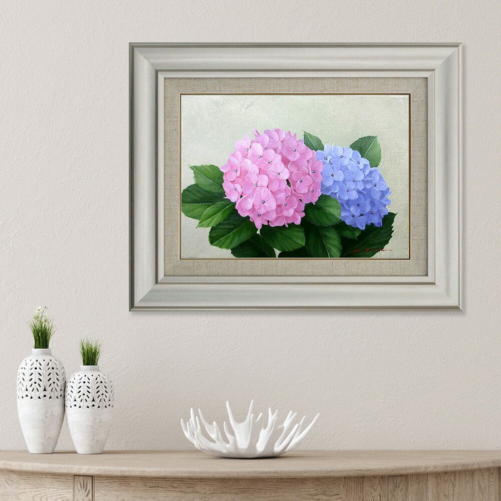 32×41㎝『紫陽花』油彩絵画・原画・F6 32×41㎝『紫陽花』油彩絵画