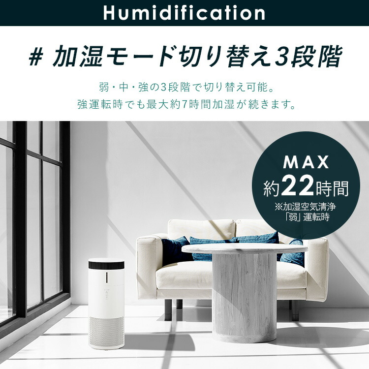 楽天市場】空気清浄機 加湿器 コンパクト 360°吸引 16畳 ホワイト