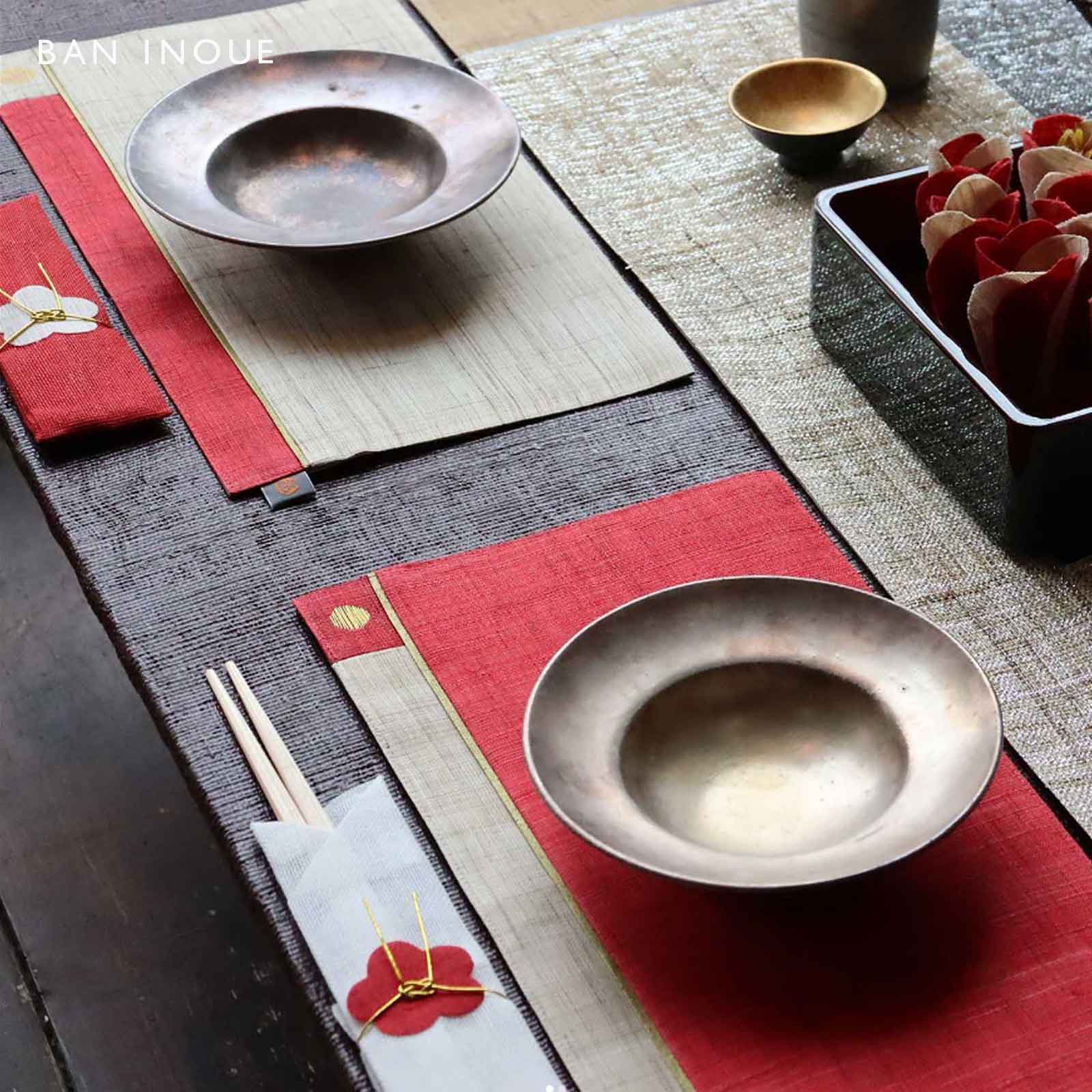 楽天市場】【20％OFF】日の出ティーマット 日本製 手紬ぎ 手織り 麻 金