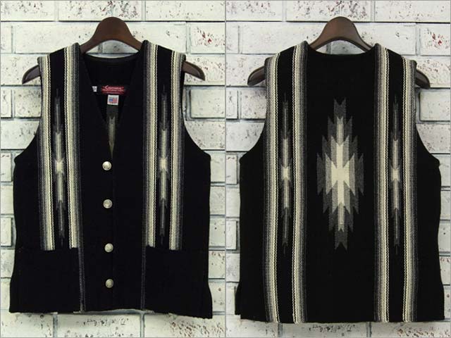 楽天市場】CENTINELA センチネラ チマヨ ウール ラグ ベスト/BLACK