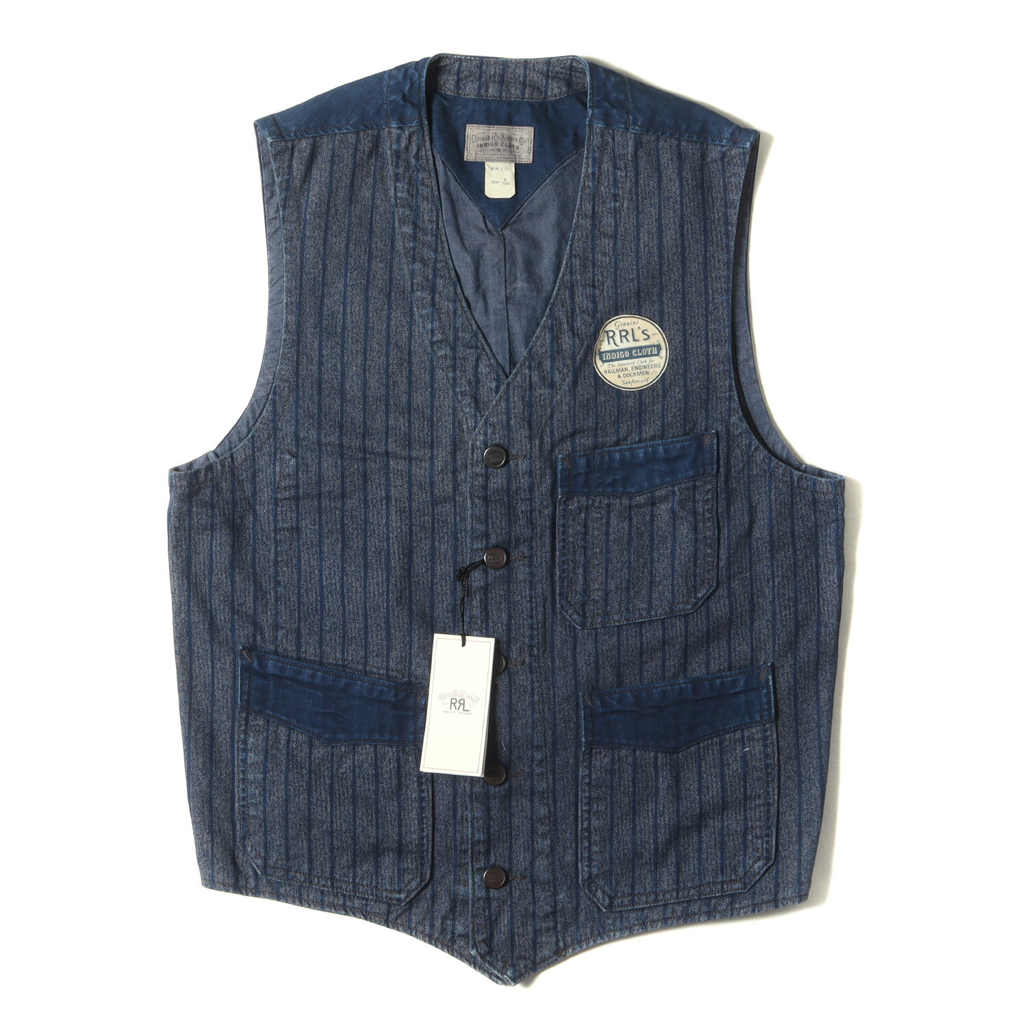 楽天市場】RRL ダブルアールエル ベスト サイズ:M インディゴ 杢
