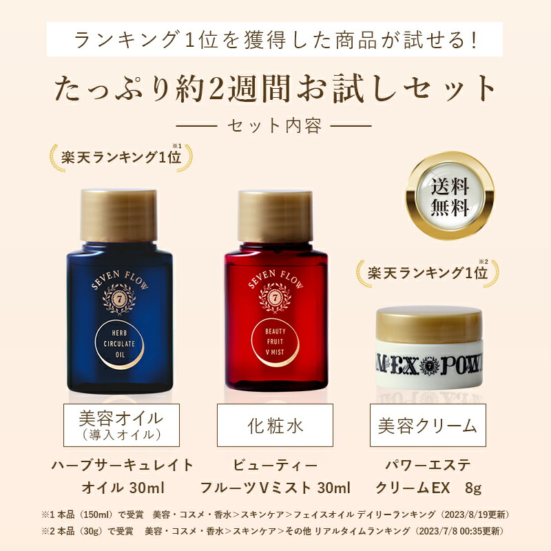 楽天市場】【新発売】【公式】セブンフロー トライアルセット（ オイル