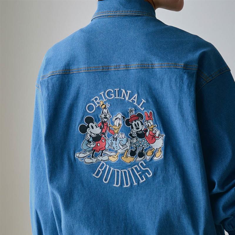 楽天市場】【Disney】 ディズニー 袖口リブデニムジャケット「ミッキー