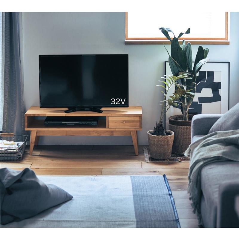 楽天市場】ベルメゾン 天然木アルダー材でつくったテレビラック