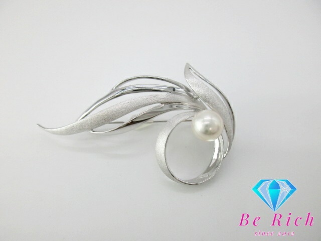 楽天市場】TASAKI タサキ パール 真珠 8mm 珠 デザイン ブローチ