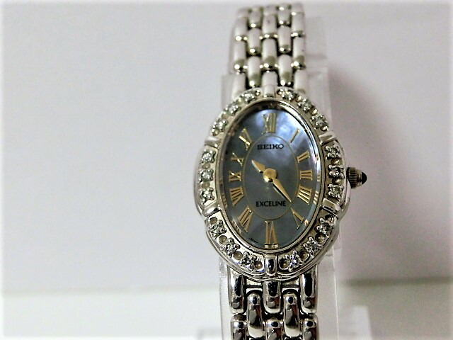 楽天市場】美品 セイコー 1F20-6D80 エクセリーヌ ダイヤベゼル