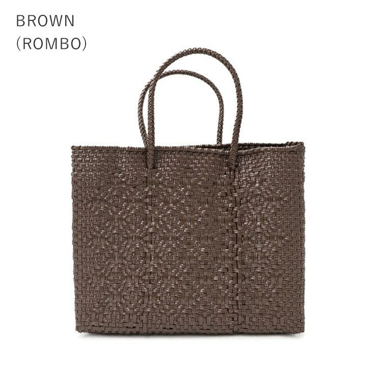 レトラメルカドバックブラウン Lサイズ MERCADO BAG - ROMBO - Brown