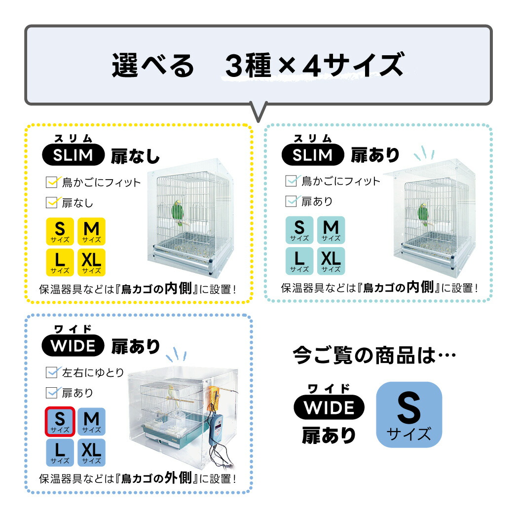 楽天市場】HOEI 35角・ハートフルL用 アクリルケージケース WIDE 扉