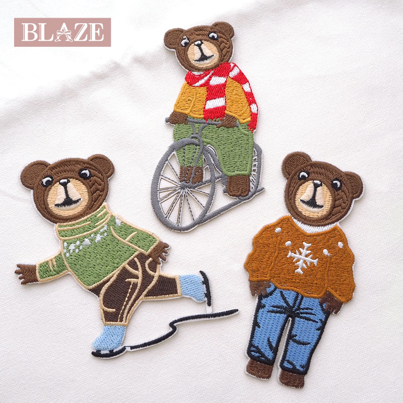 楽天市場】ワッペン 刺繍 くま アイロン接着 縫い付け 大きめ 大人向け