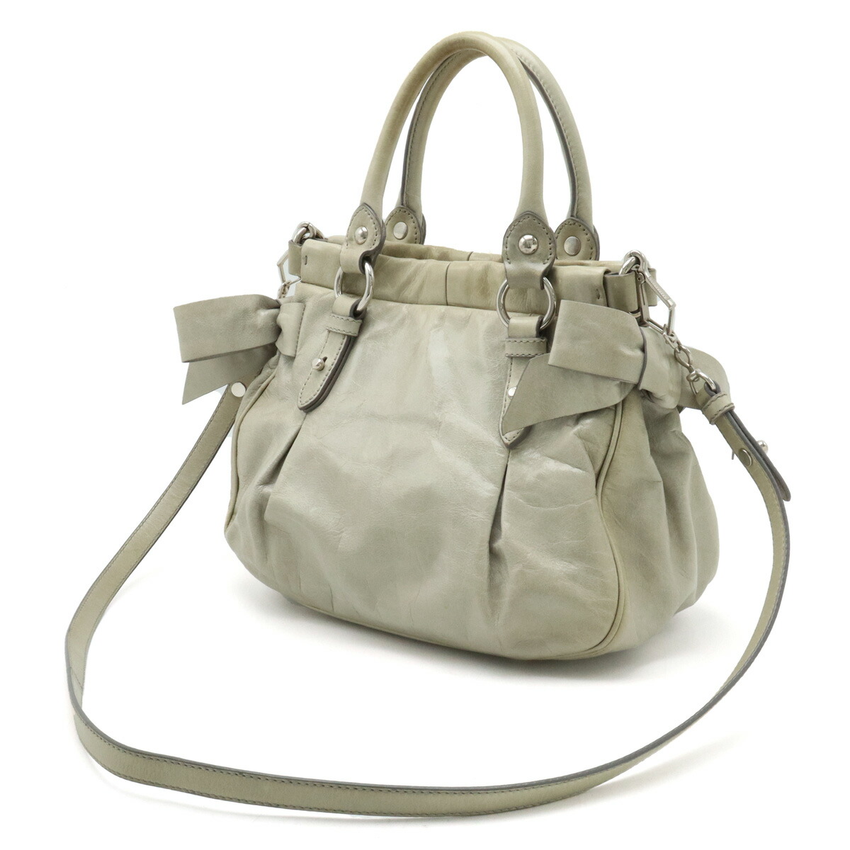 楽天市場】【バッグ】Miu Miu ミュウ ミュウ ミュウミュウ リボン