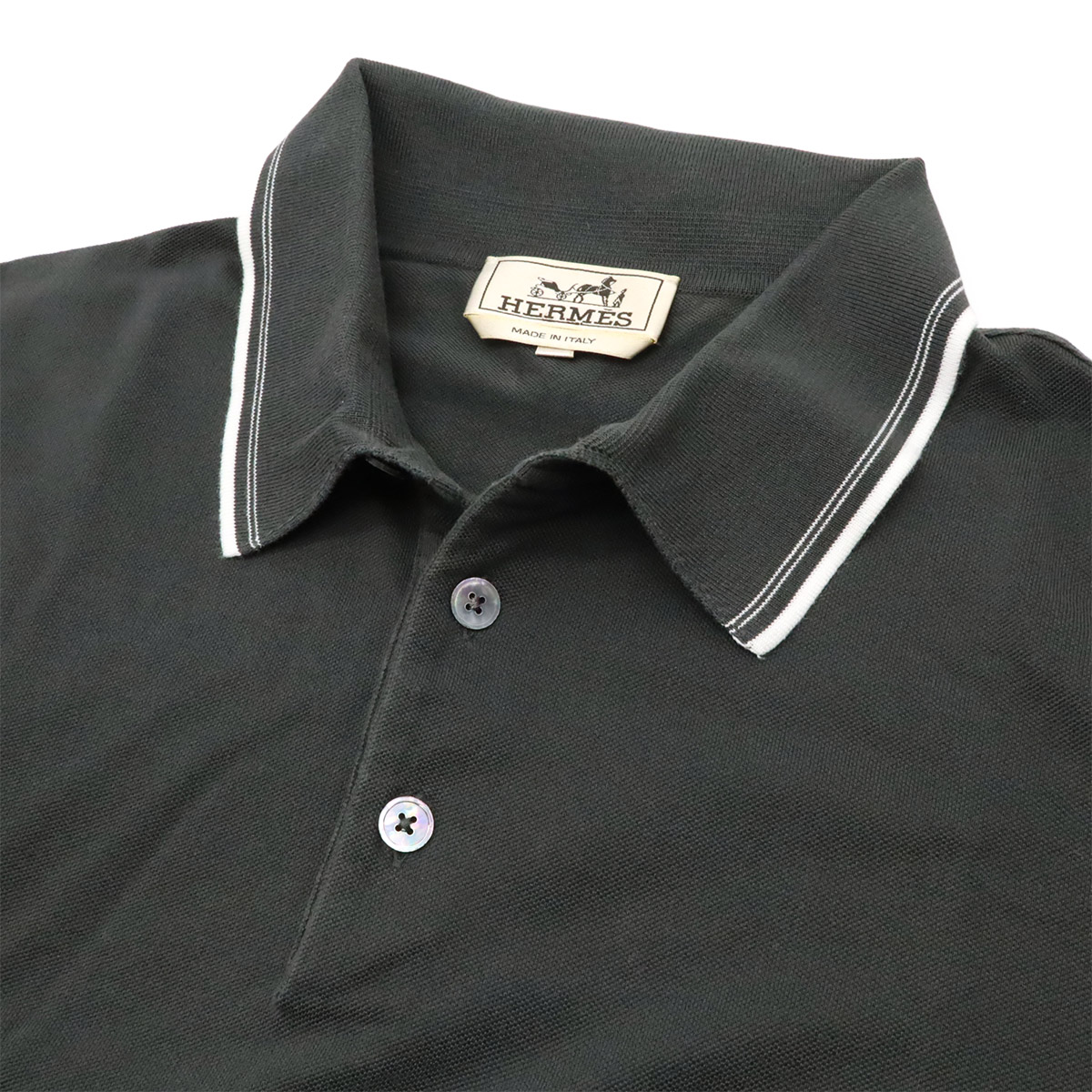 楽天市場】HERMES エルメス ポロシャツ 半袖 Hロゴ H刺繍 コットン100