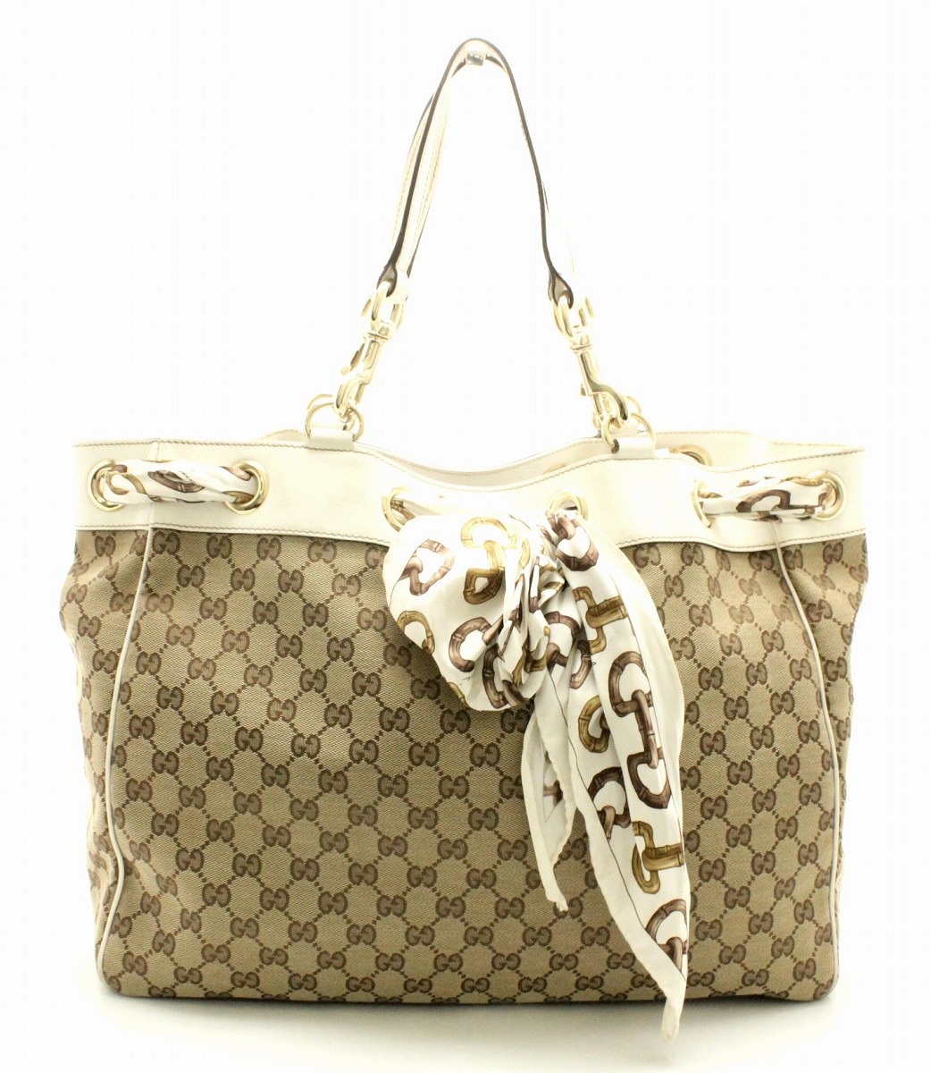 楽天市場】【バッグ】GUCCI グッチ GGキャンバス スカーフ付き トート