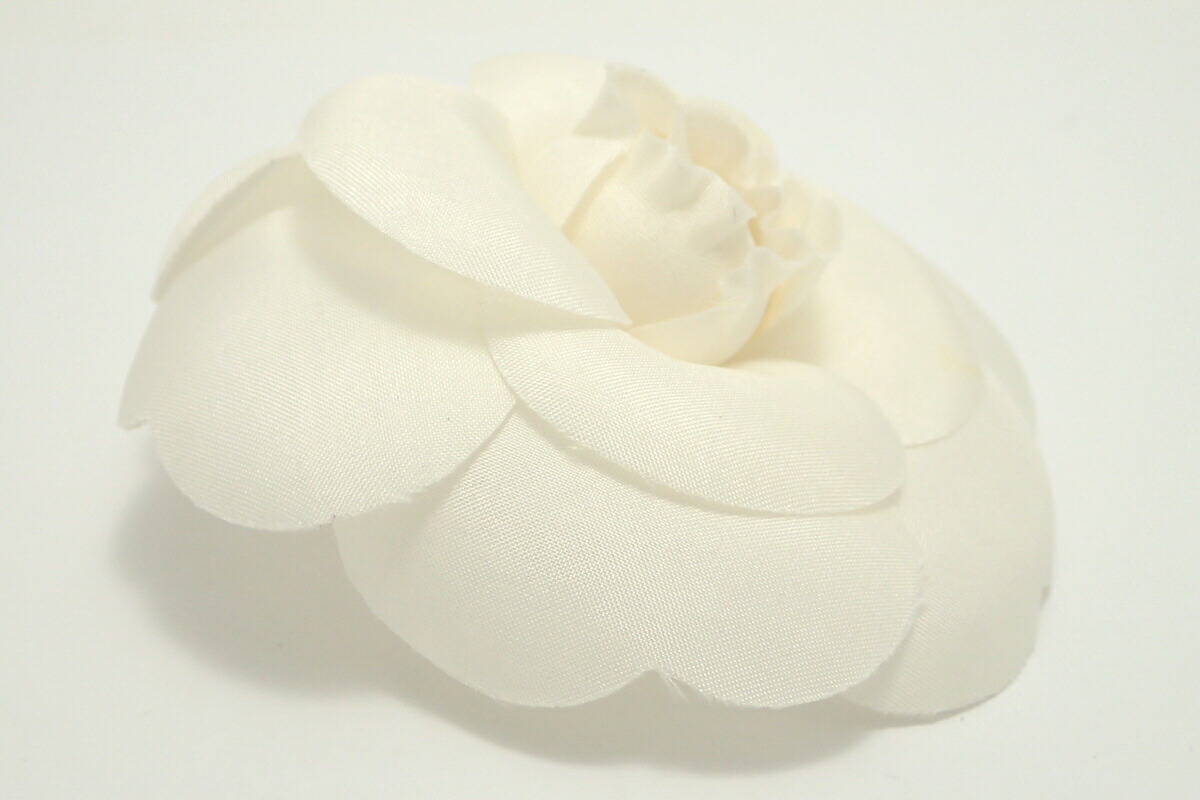 楽天市場】CHANEL シャネル カメリア コサージュ ピンブローチ 白