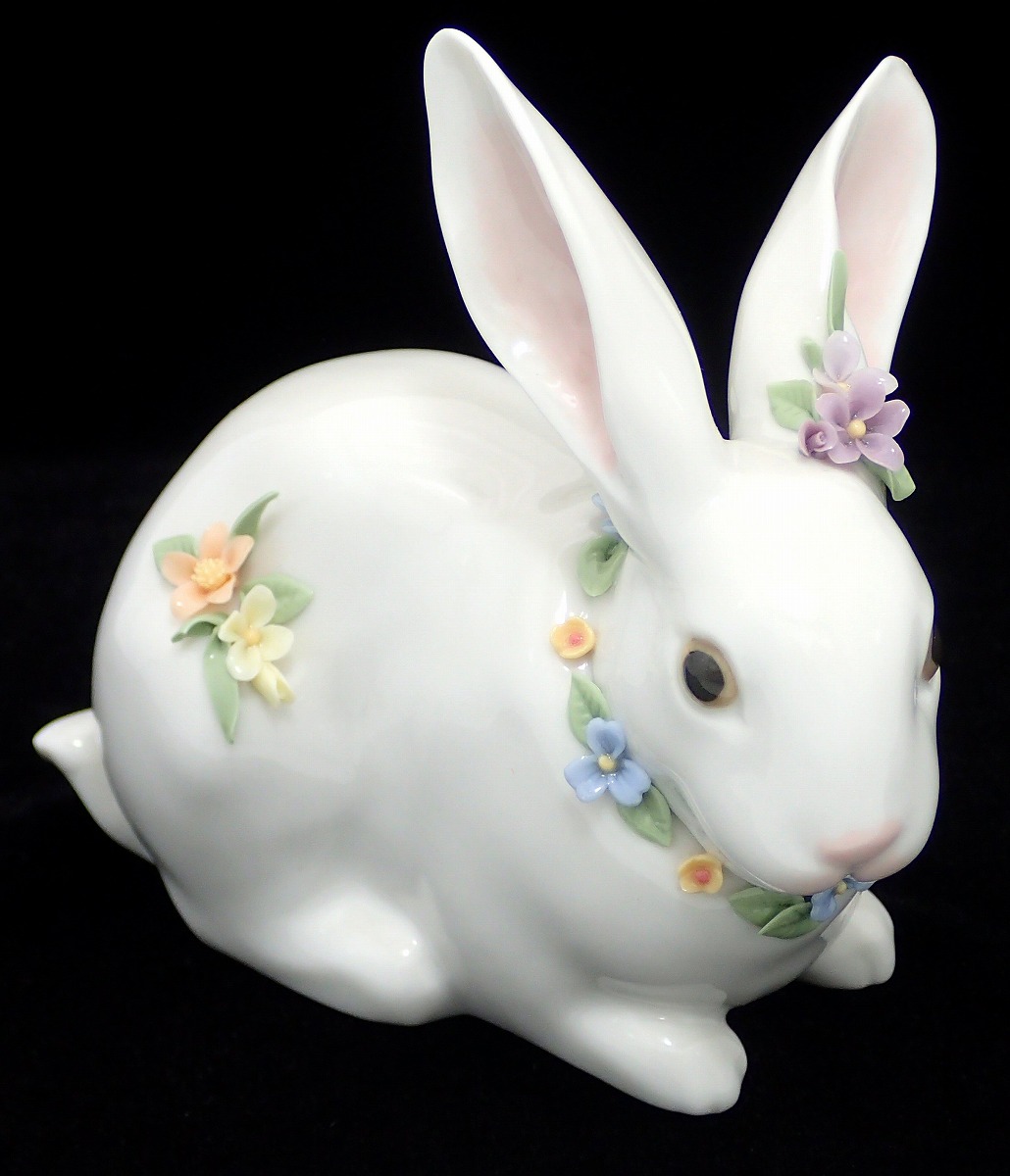 楽天市場】LLADRO リヤドロ 花飾りの白うさぎ ウサギ ラビット