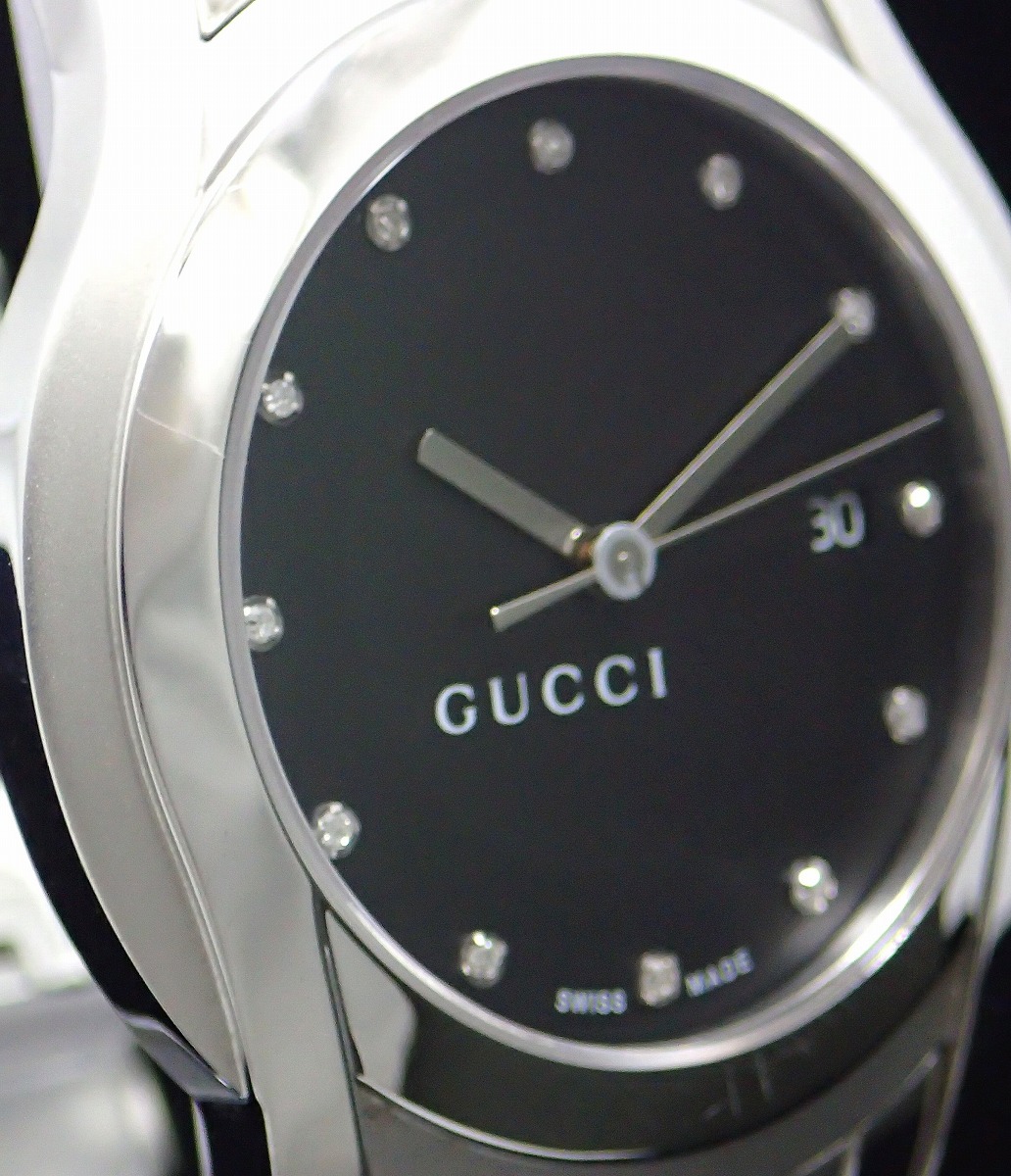 楽天市場】【ウォッチ】GUCCI グッチ ブラック文字盤 ダイヤ