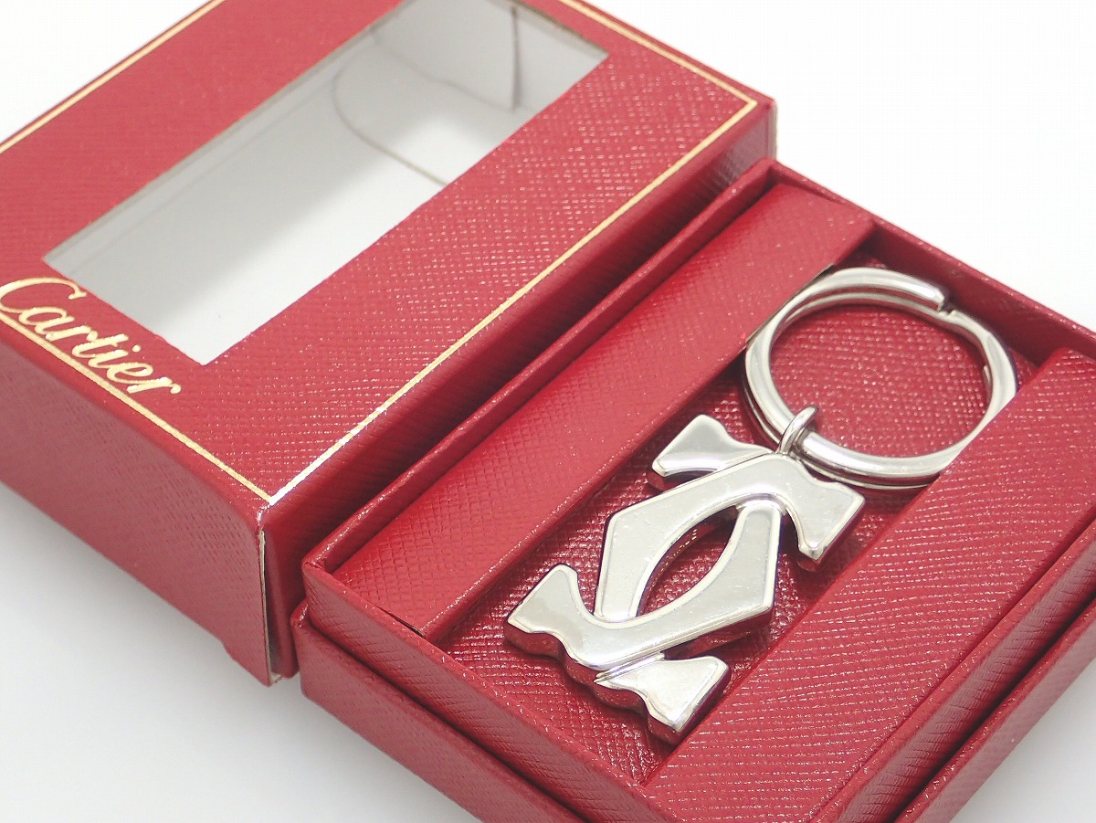 楽天市場】Cartier カルティエ 2Cモチーフ キーリング キーホルダー
