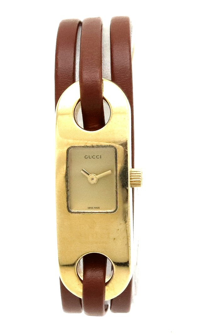 楽天市場】【ウォッチ】GUCCI グッチ SS ゴールド文字盤 革ベルト
