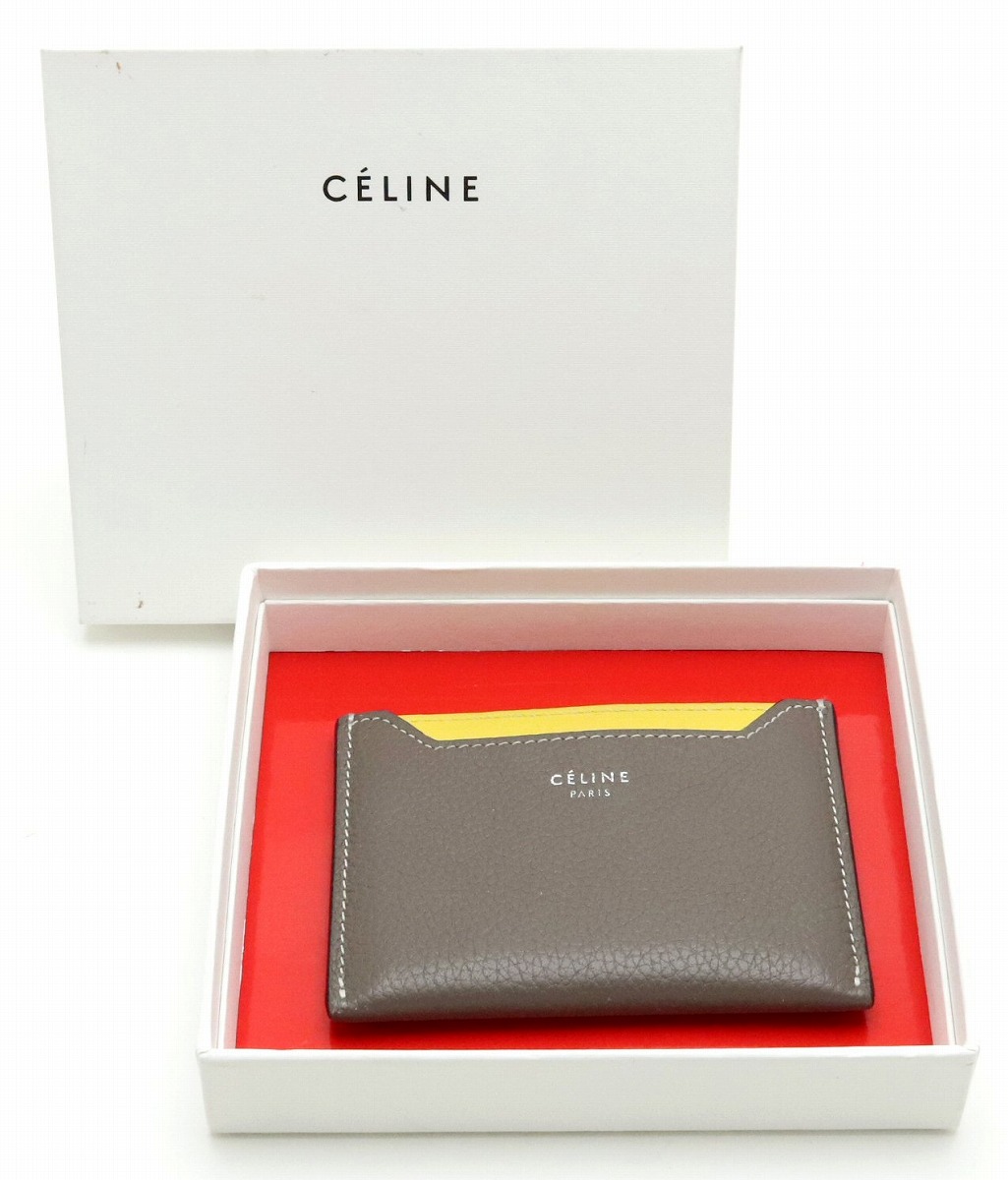 楽天市場】CELINE セリーヌ カードケース パスケース レザー バイ