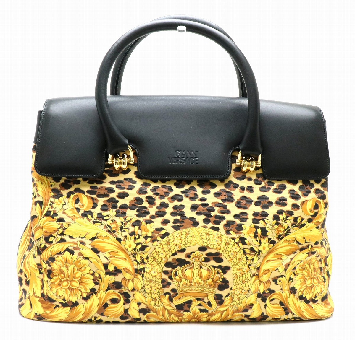 楽天市場】【バッグ】VERSACE ヴェルサーチ ハンドバッグ レオパード柄